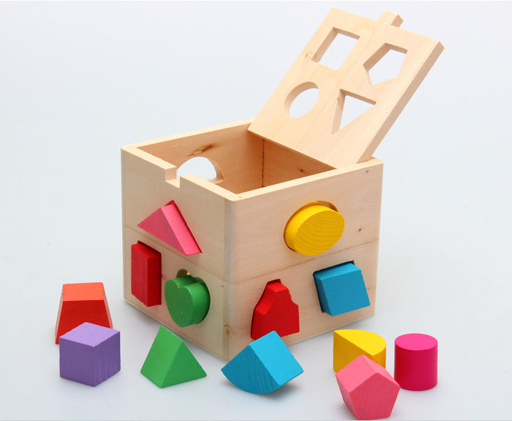 Medium Size Basic Shape Sorting Cube Toy For Kids