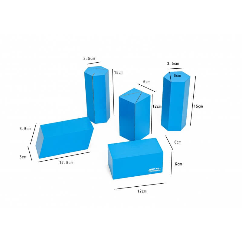 Large 3D Geometric Shape Solids Learn Math Fraction Block