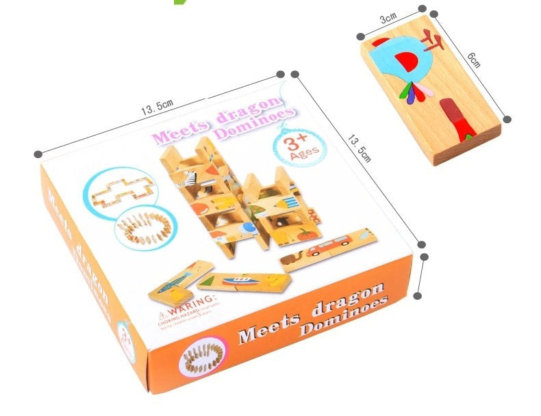 Wooden Matching Domino Kids Activity Game