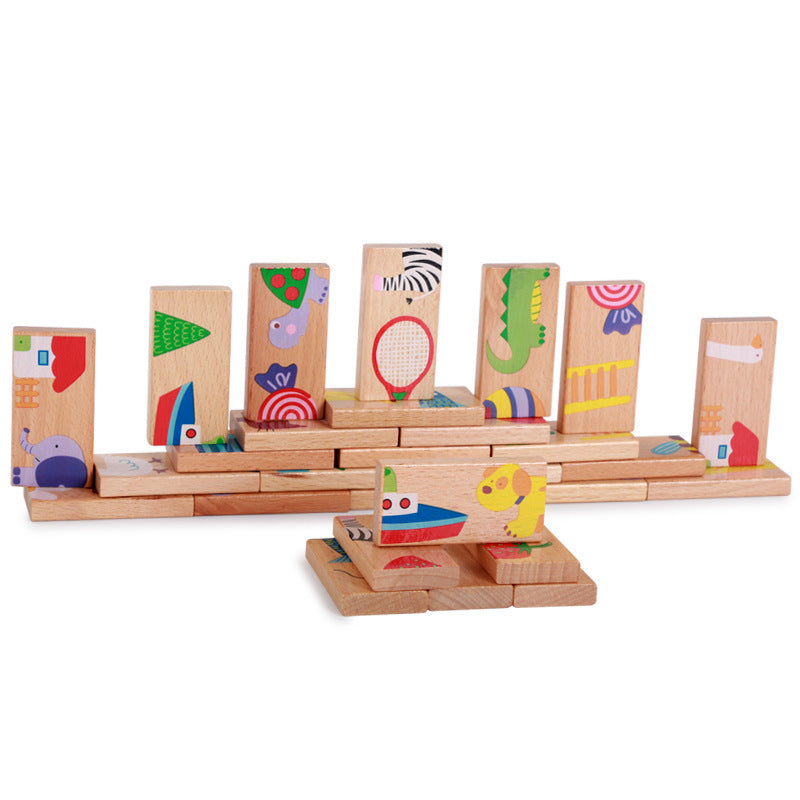 Wooden Matching Domino Kids Activity Game