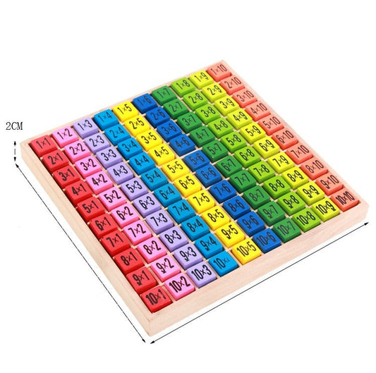 Wooden arithmetic game, multiplication table Learning Cubes