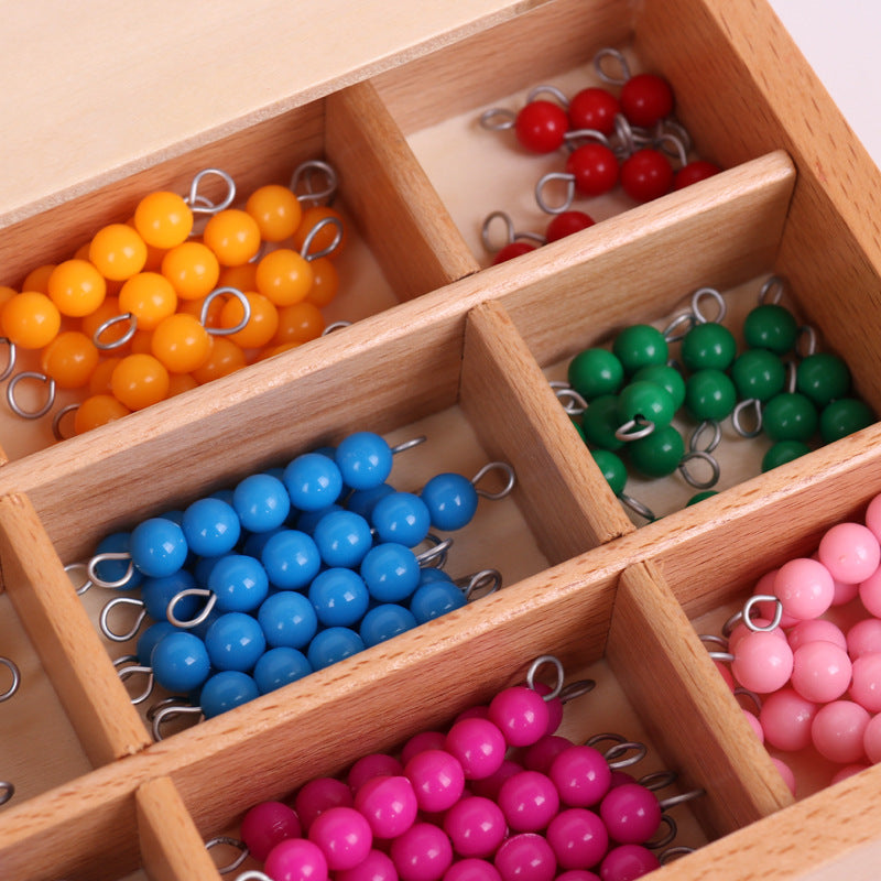 Montessori Mathematics 1-9 Beads Bar with Box - HAPPY GUMNUT