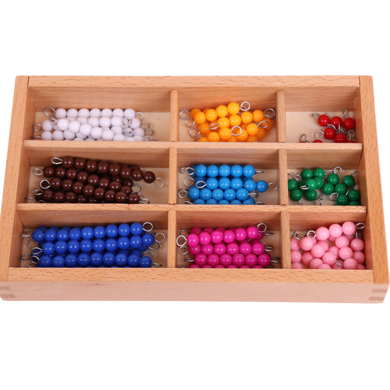 Montessori Mathematics 1-9 Beads Bar with Box - HAPPY GUMNUT