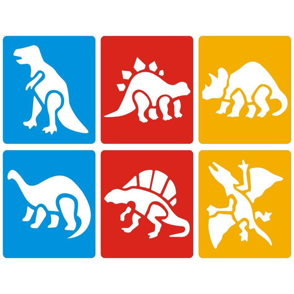 Stencil Tracing Writing Drawing Shapes Animals and Dinosaurs