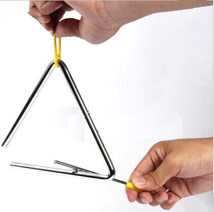 7 Inch 17.7 cm Steel Triangle Percussion Instrument  Kids Musical Instrument Sound SensoryToy