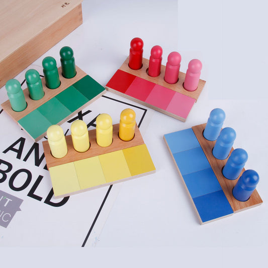 Montessori Large Deluxe Montessori 4 Colour Gradient Palette Resemblance Sorting Task Visual Sensory Toy Colour  Early Learning