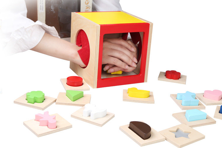 Montessori  Sensory Touch Feel and  Guess  Activity Box