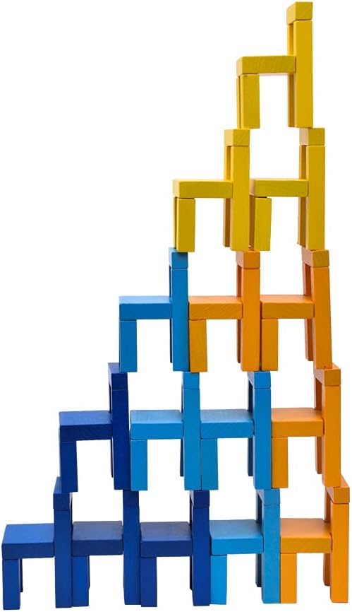 Goki Toddlers Balancing Rainbow Wooden Chairs