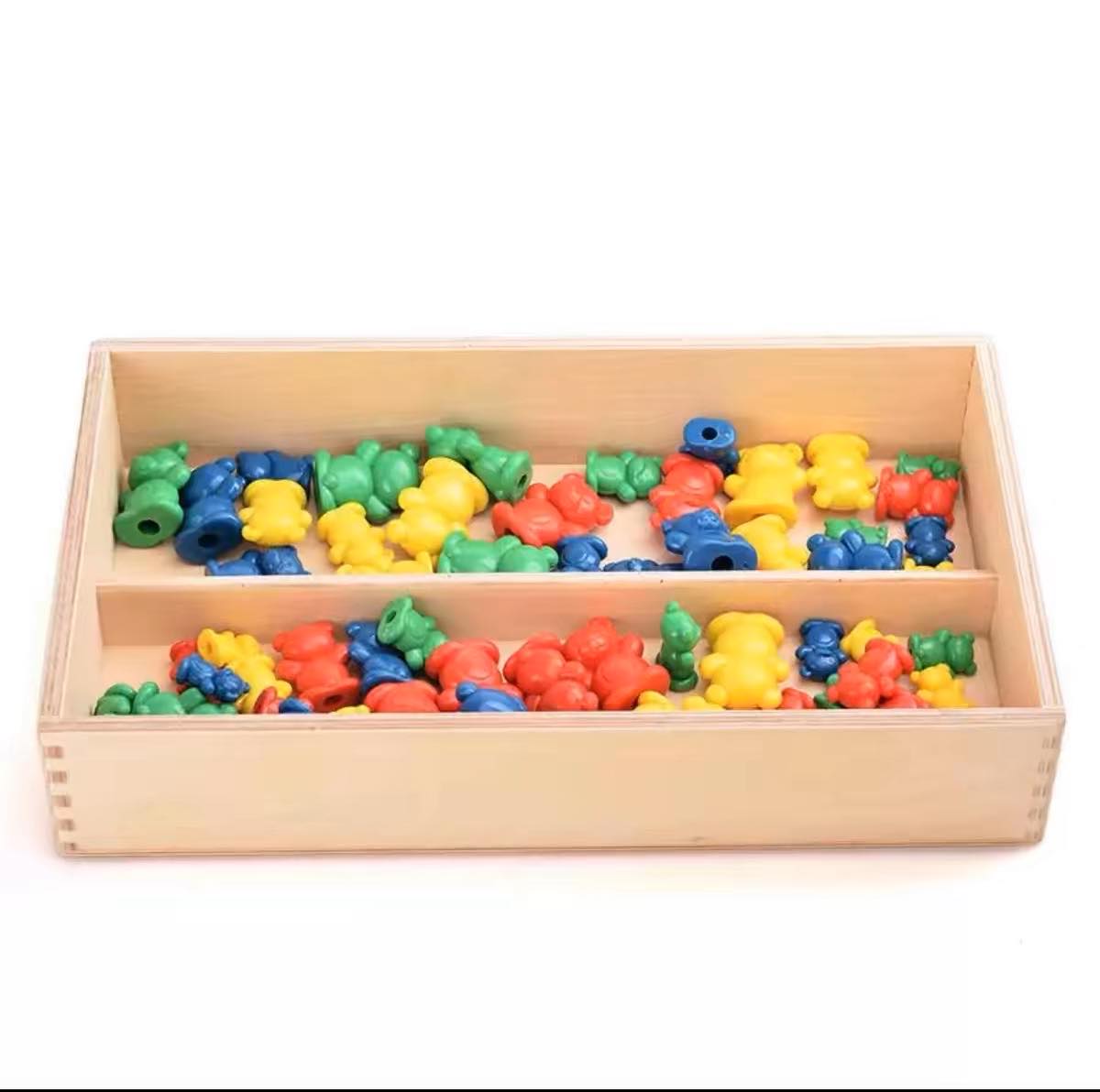 64pc Bear Counting Game with Pattern Cards and Case Learning Math Education Toy