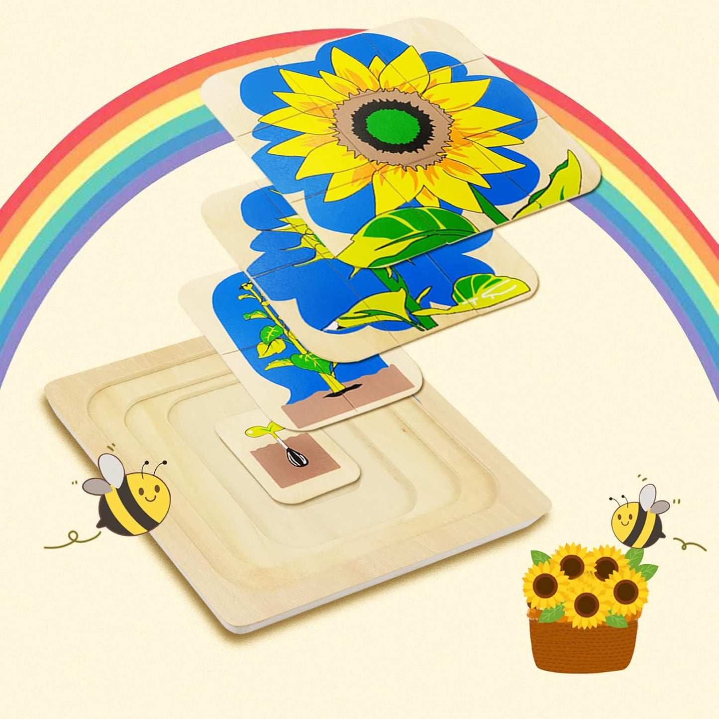 Montessori Sunflower Lifecycle Puzzle