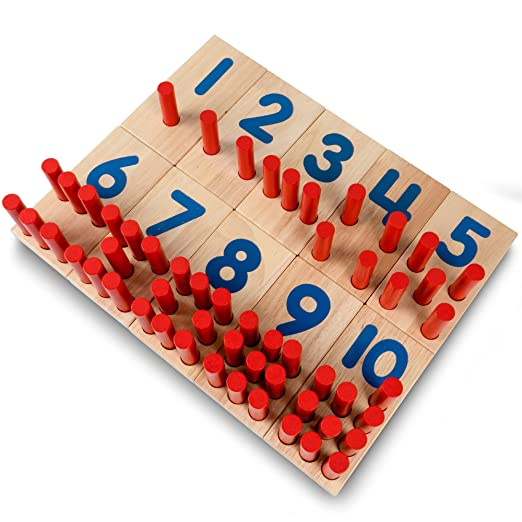 X Large Excellerations  Montessori Counting Pegs Number Counting Sticks Boards