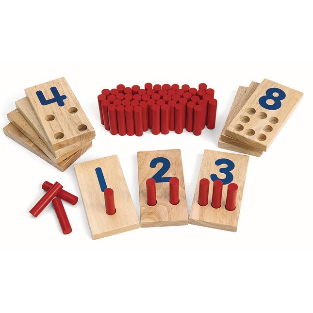 X Large Excellerations  Montessori Counting Pegs Number Counting Sticks Boards