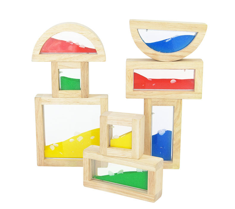 Sensory 8 Piece Sand Stacking Acrylic Blocks