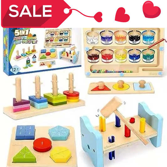 Montessori Educational Box 5 in 1 Bundle Kit