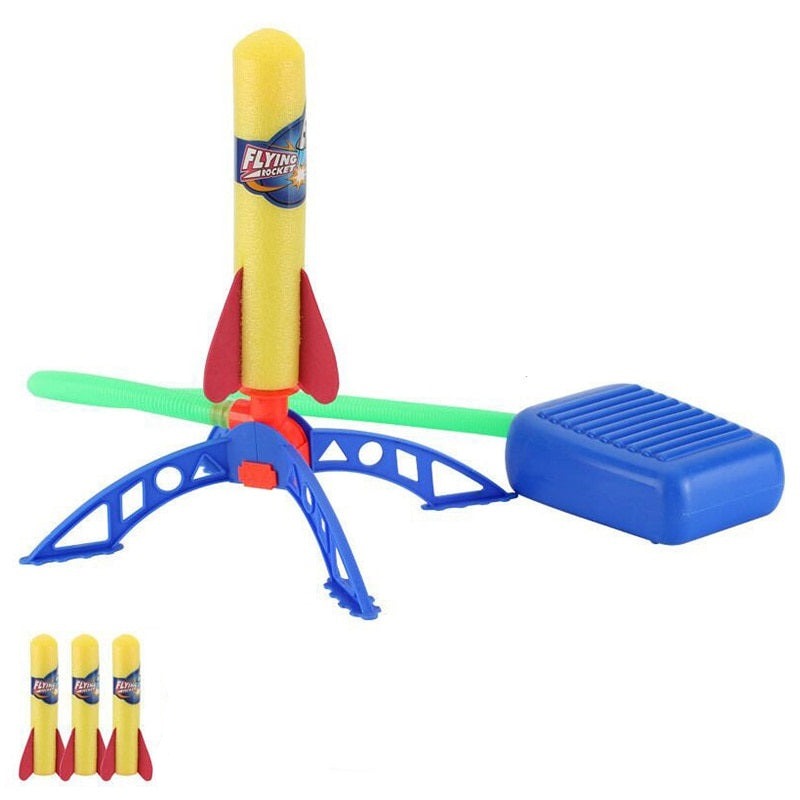 Stomp Foam Rocket Air Powered Flyer Rocket Launcher Kids Outdoor Activity Toy