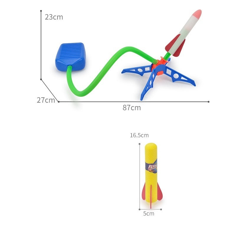 Stomp Foam Rocket Air Powered Flyer Rocket Launcher Kids Outdoor Activity Toy