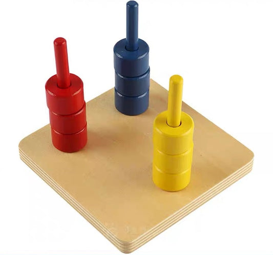 Montessori 3 Column Colour Sorting Rings