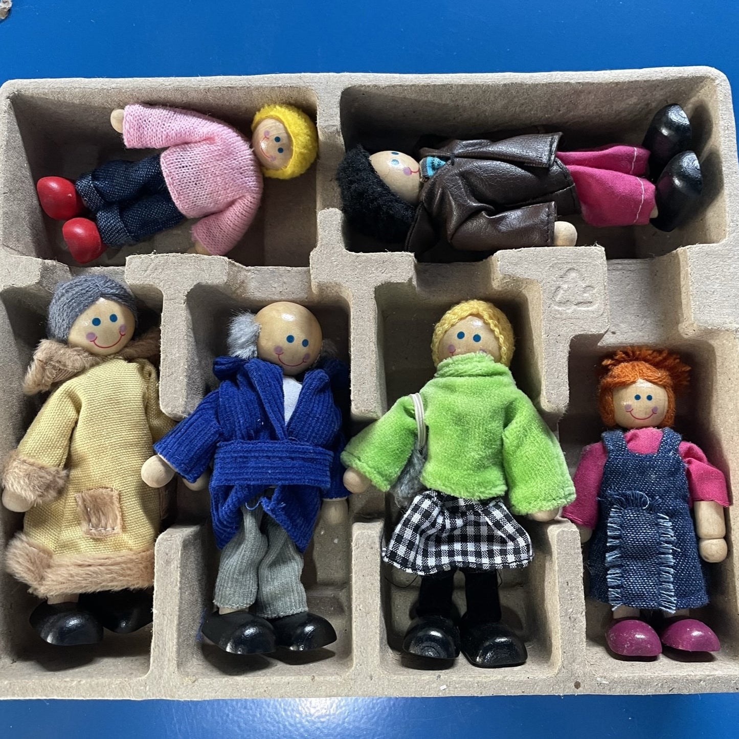 Wooden Doll Family set of 6