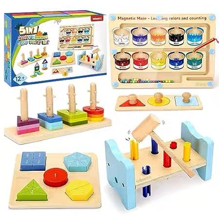 Montessori Educational Box 5 in 1 Bundle Kit