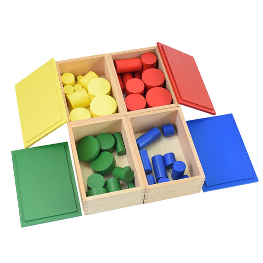 Large Montessori Knobless Cylinders Set