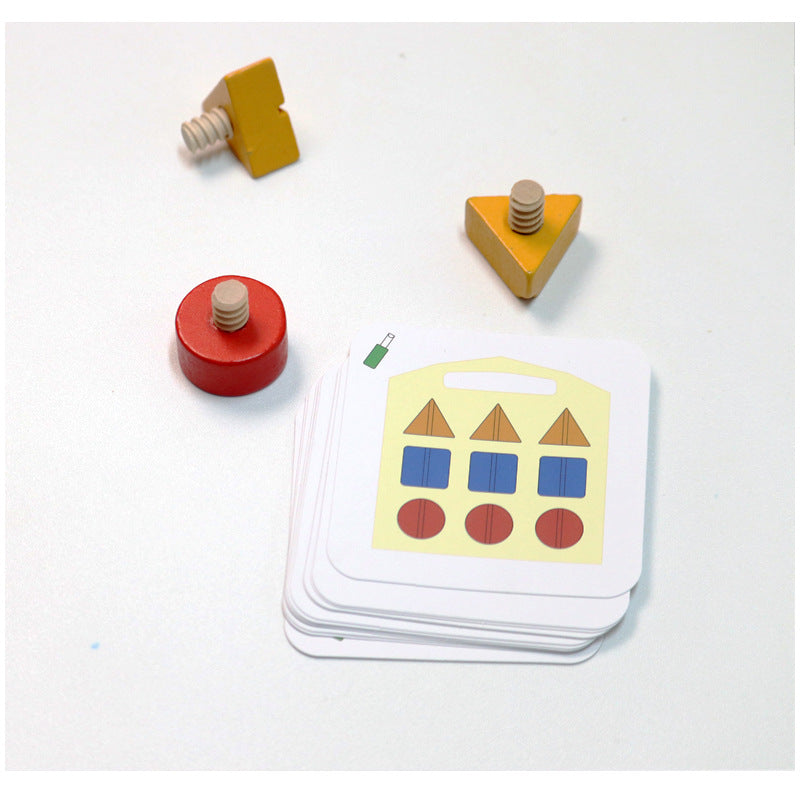 Montessori Wooden Bolt and Nut Busy Board