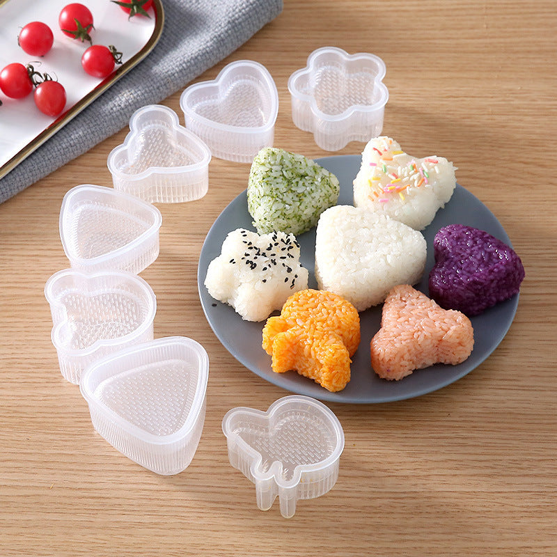 Cookie Play Dough Shape Stencil Sushi Rice Ball maker 7 Shapes Pack