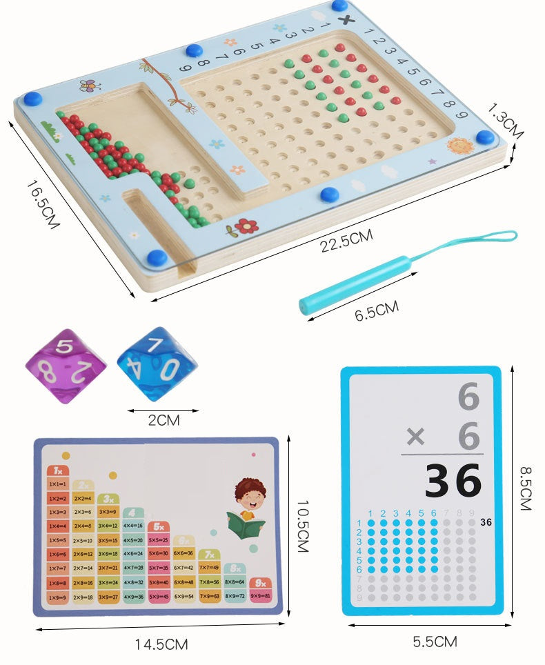 Montessori  Multiplication Magnetic Beads Board