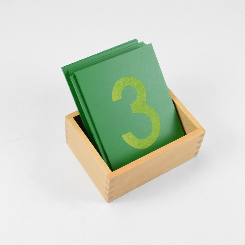 JUMBO Montessori Sandpaper Numbers with Tray Wooden Number Cards Plates