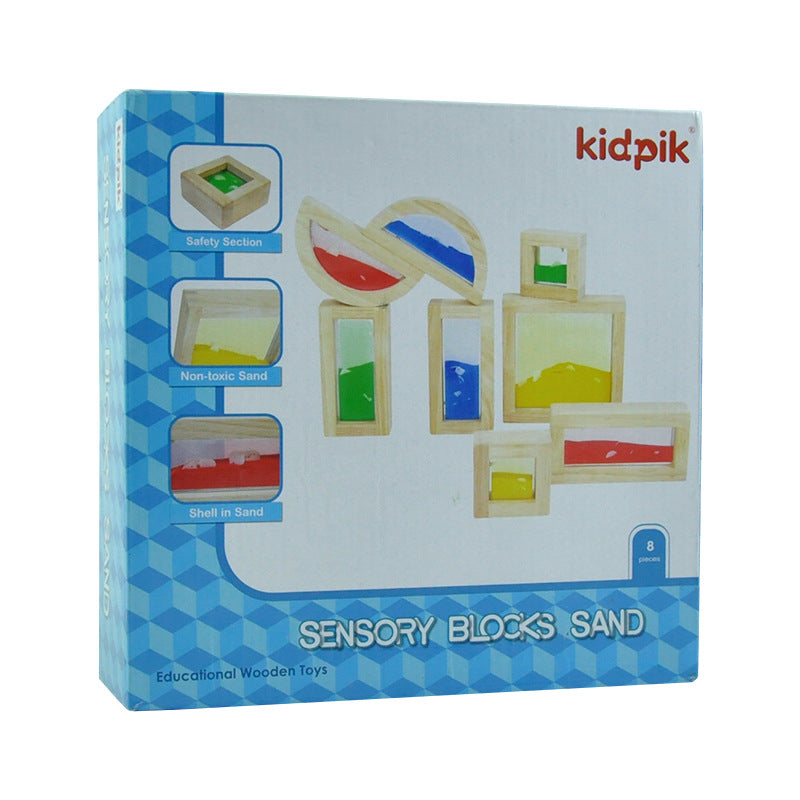 Sensory 8 Piece Sand Stacking Acrylic Blocks