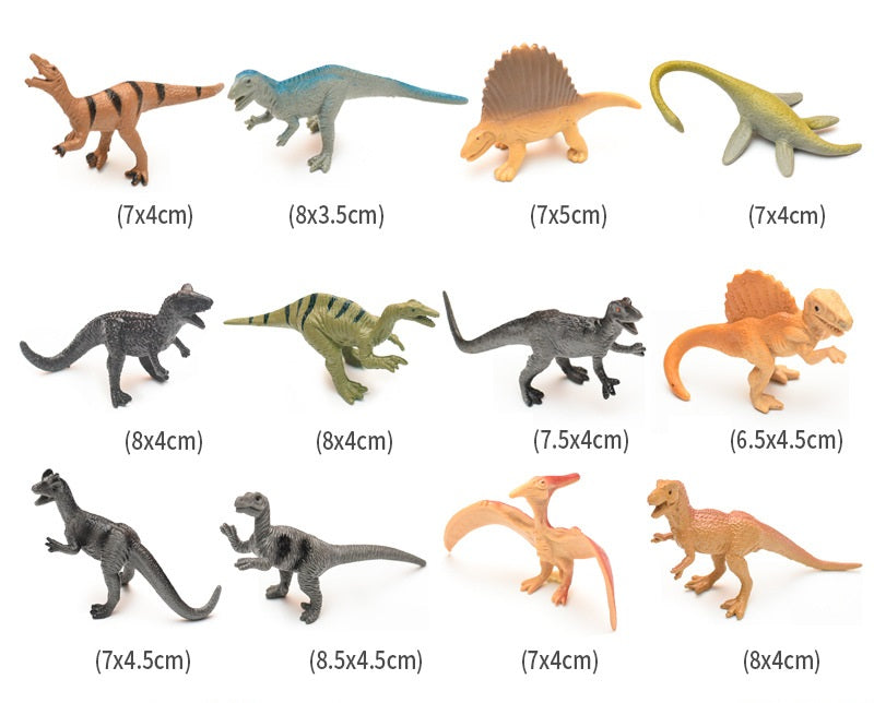 Dinosaur Animals PVC Model Figures Set of 12  Educational Teaching Toy