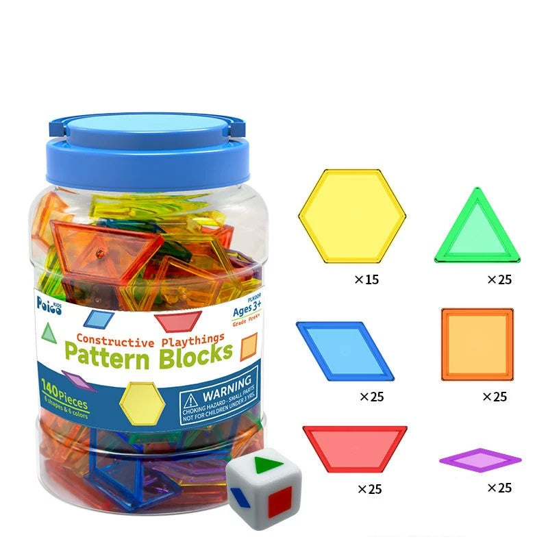 Educational Resources Transparent Geometric Shapes 140 Pieces