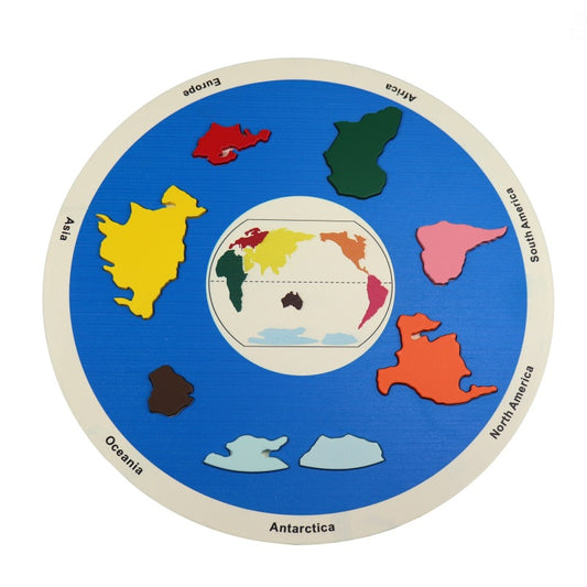 Montessori World Map Continents Puzzle