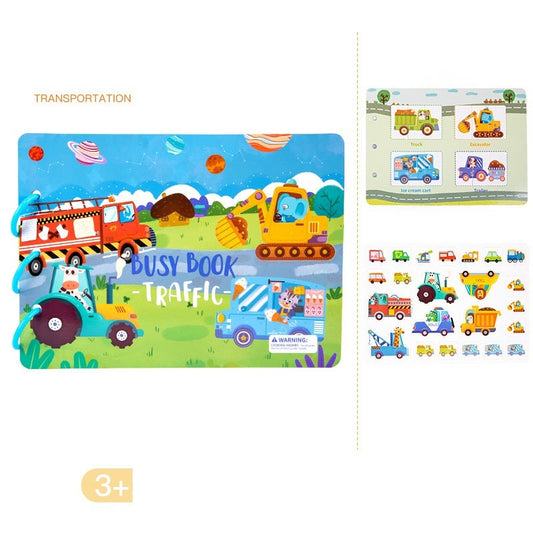 Traffic Car Transportation Busy Book Quiet Book Activities Numbers Puzzle Game