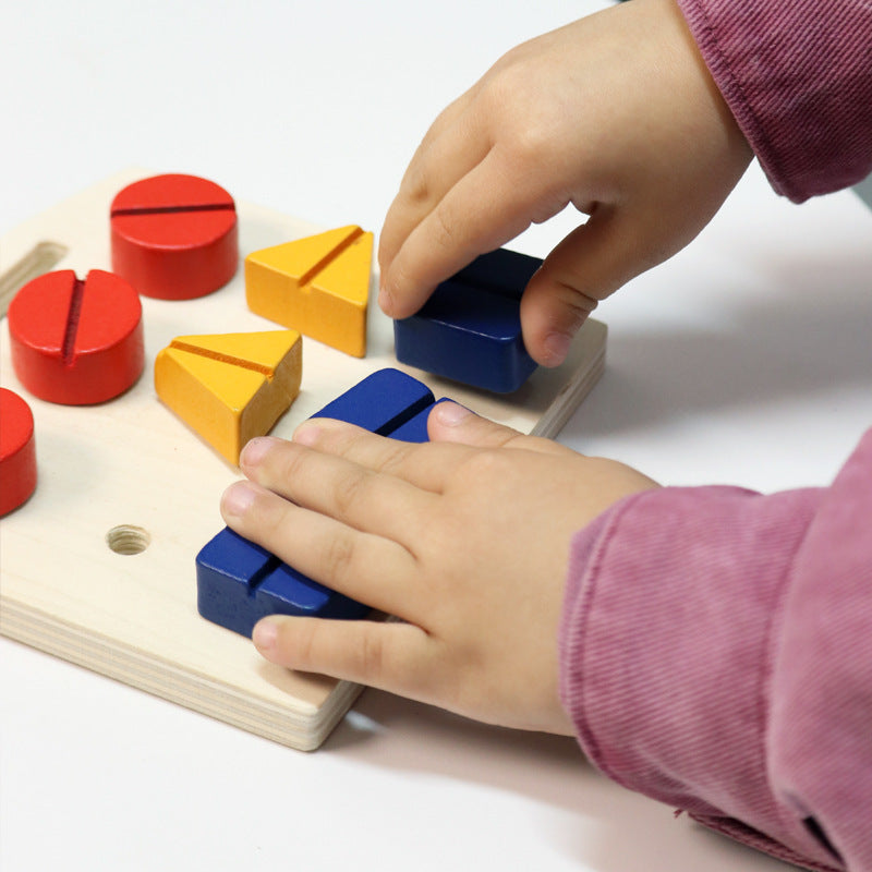 Montessori Wooden Bolt and Nut Busy Board