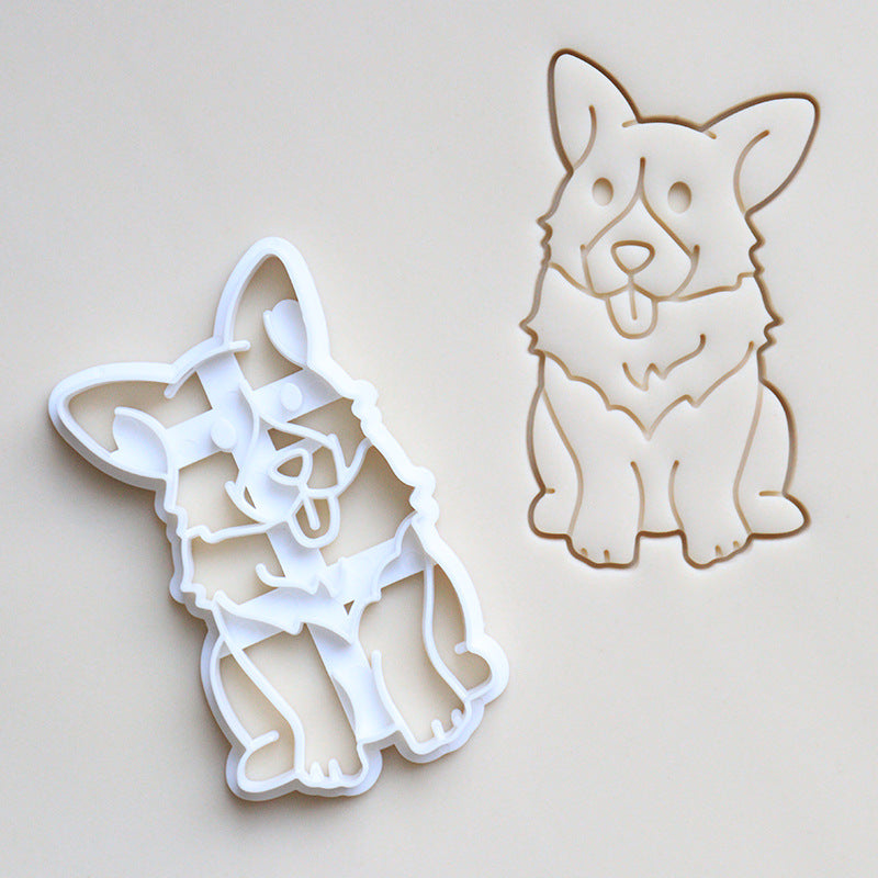 Cookie Play Dough Shape Stencil Corgi Dog Pack