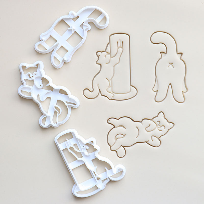 Cookie Play Dough Shape Stencil Pussy Cat Kitty Pack