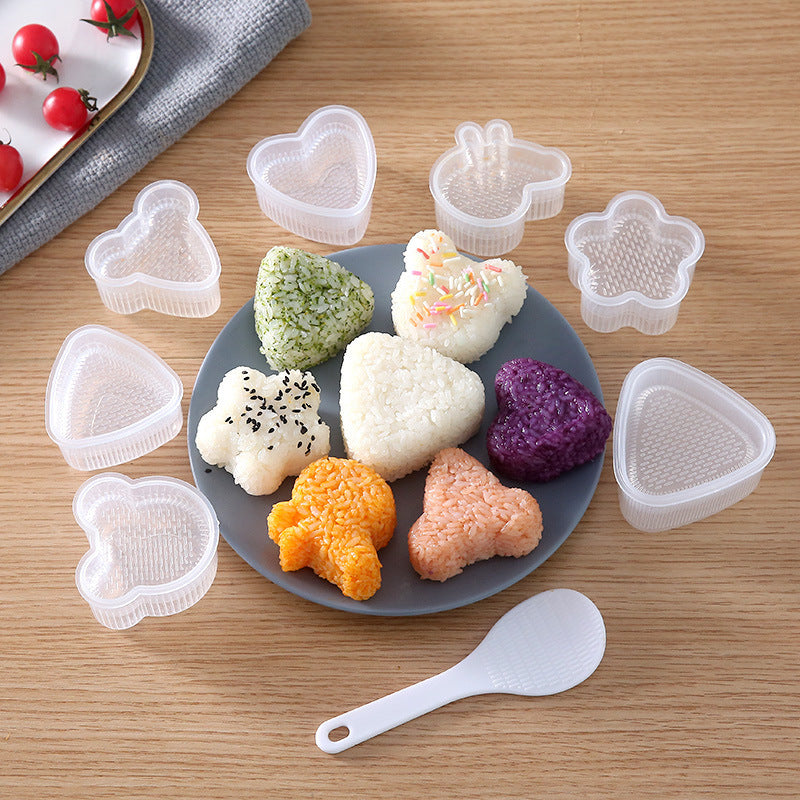 Cookie Play Dough Shape Stencil Sushi Rice Ball maker 7 Shapes Pack