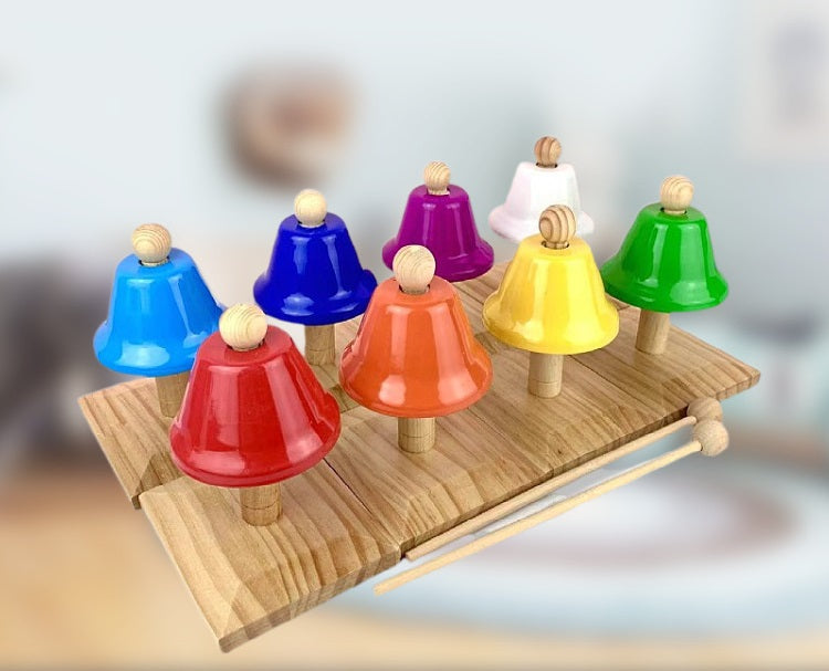 Deluxe Percussion Bell Set of 8 Tone Kids Musical Instrument Sound Toy