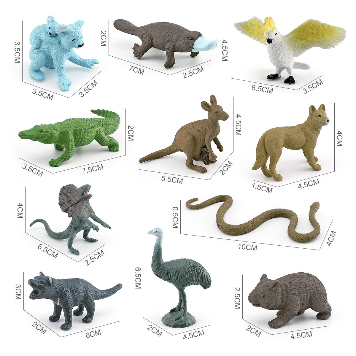 Aussie Animals Animal Figurines Model Toy for Kindergarten