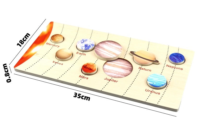 Large Montessori Solar system Model puzzle with Planets Board