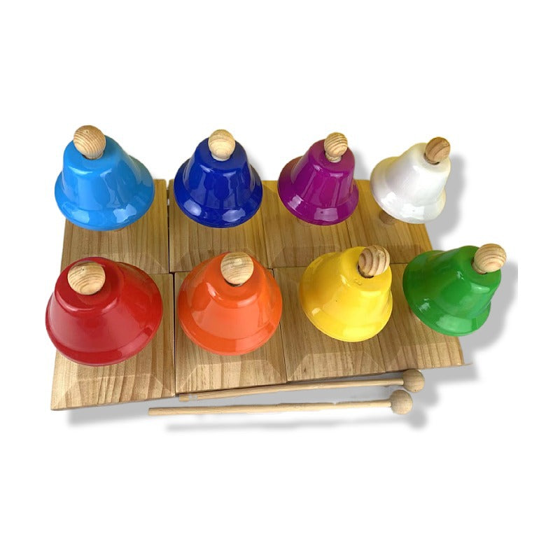 Deluxe Percussion Bell Set of 8 Tone Kids Musical Instrument Sound Toy