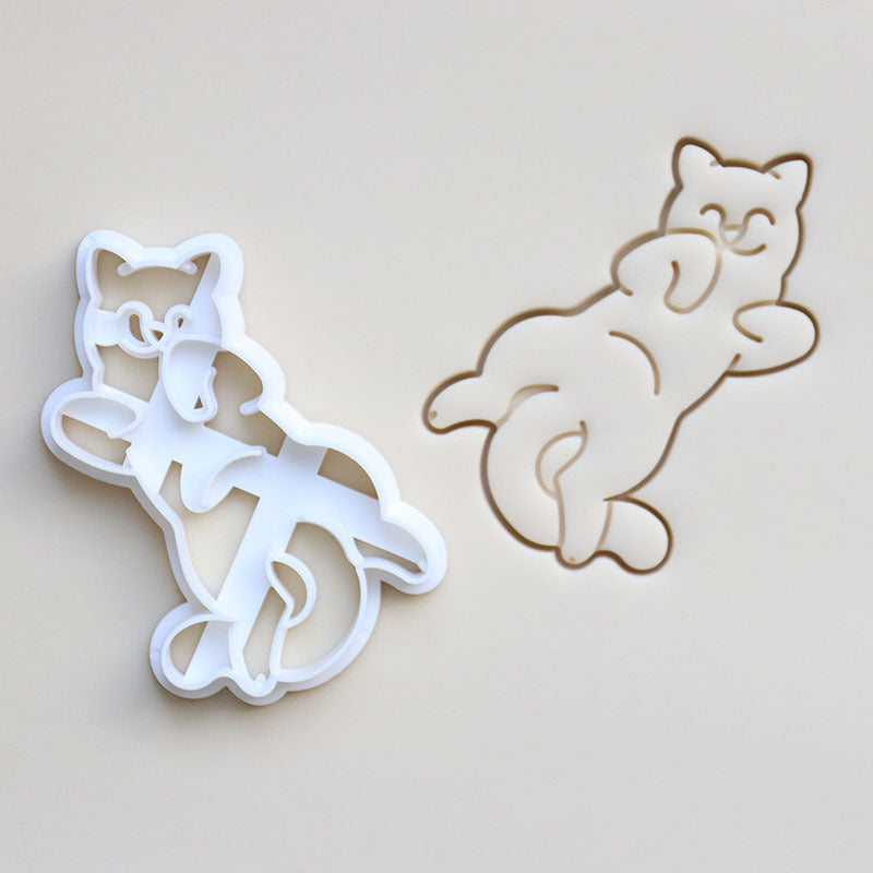 Cookie Play Dough Shape Stencil Pussy Cat Kitty Pack