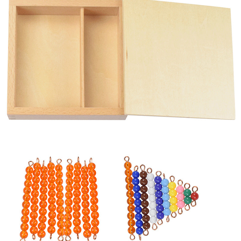 Montessori Mathematics Tens beads Counting 1s and 10s Or 1 to 10 Bars and Beads