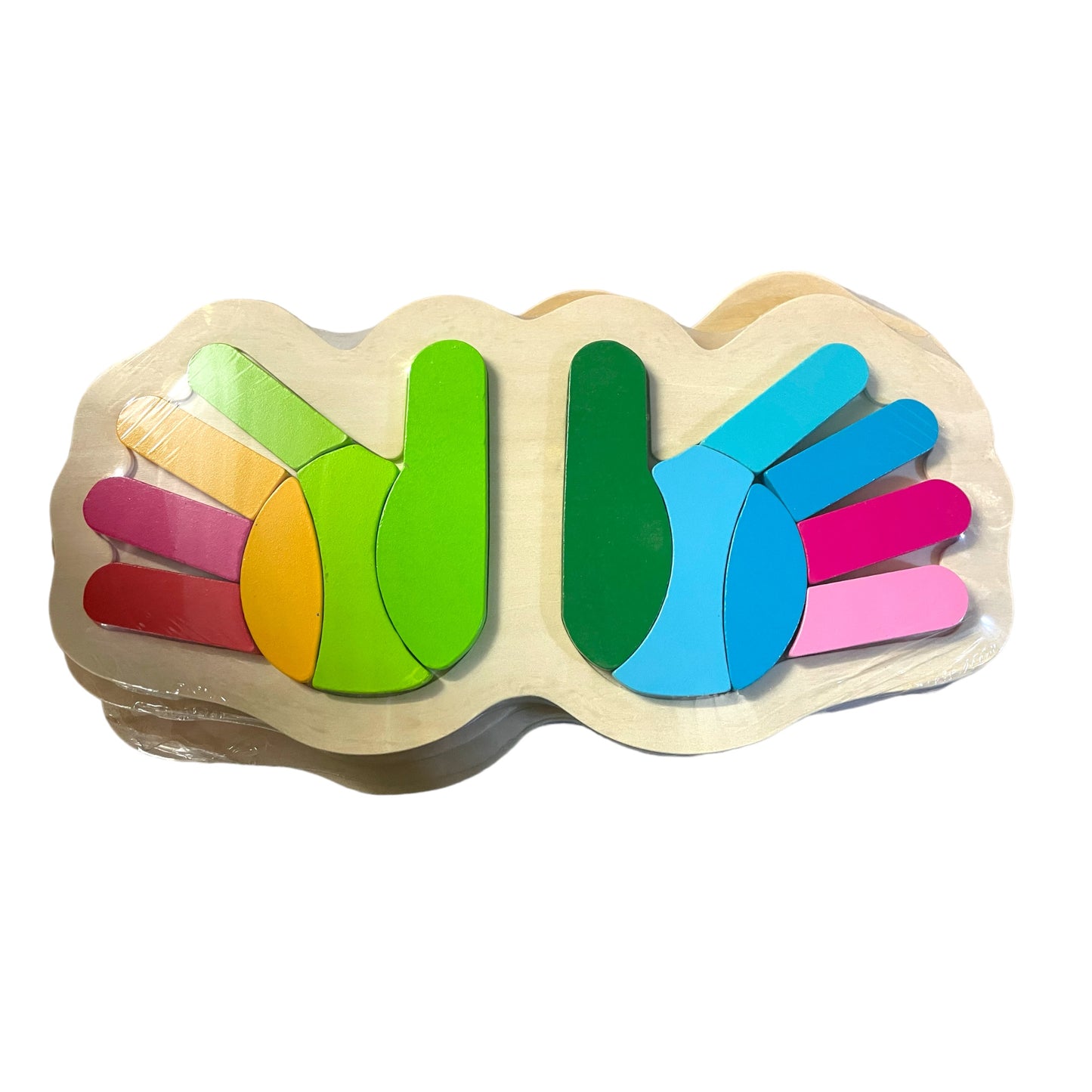 Montessori Inspired WOODEN 2 Hands 5 Fingers Counting with Board