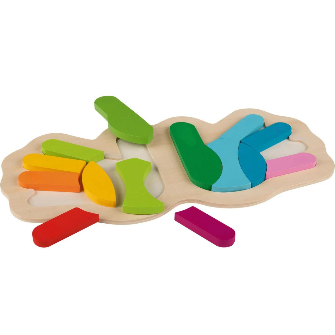 Montessori Inspired WOODEN 2 Hands 5 Fingers Counting with Board