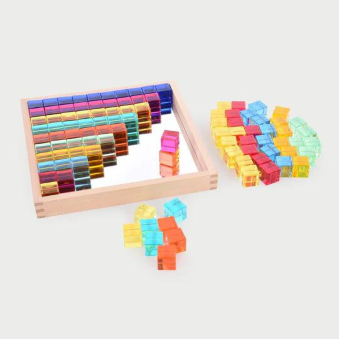 Lucite Cubes Acrylic Blocks Translucent Epoxy Toy 100 piece