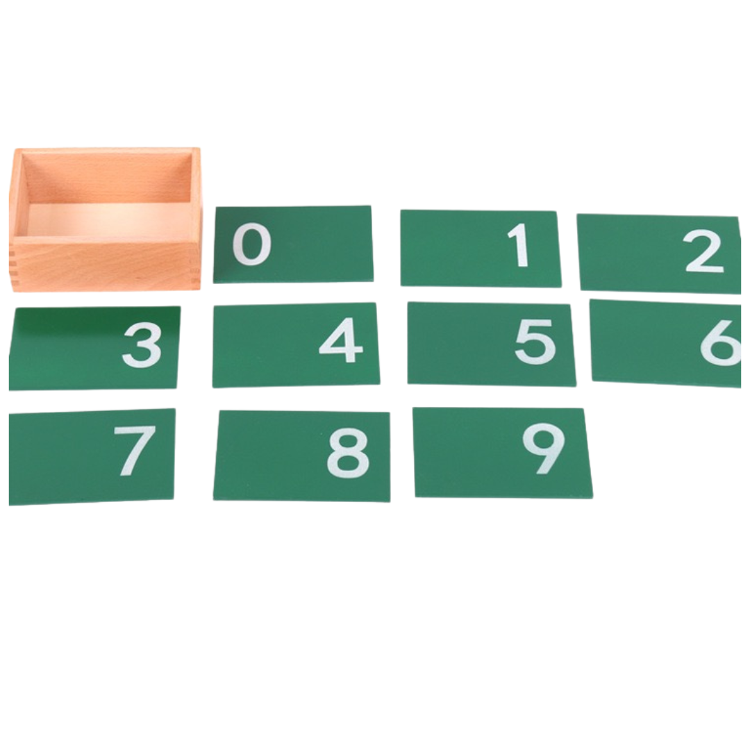 Montessori Sandpaper Numbers with Tray Wooden Number Cards Plates