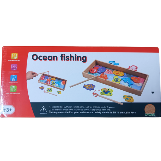 Kids Wooden Magnetic Fishing Game