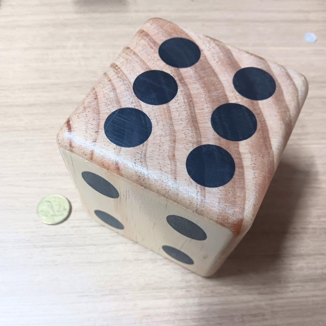 Giant Dice Oversized 9cm Wooden Dice Outdoor Childcare Toy