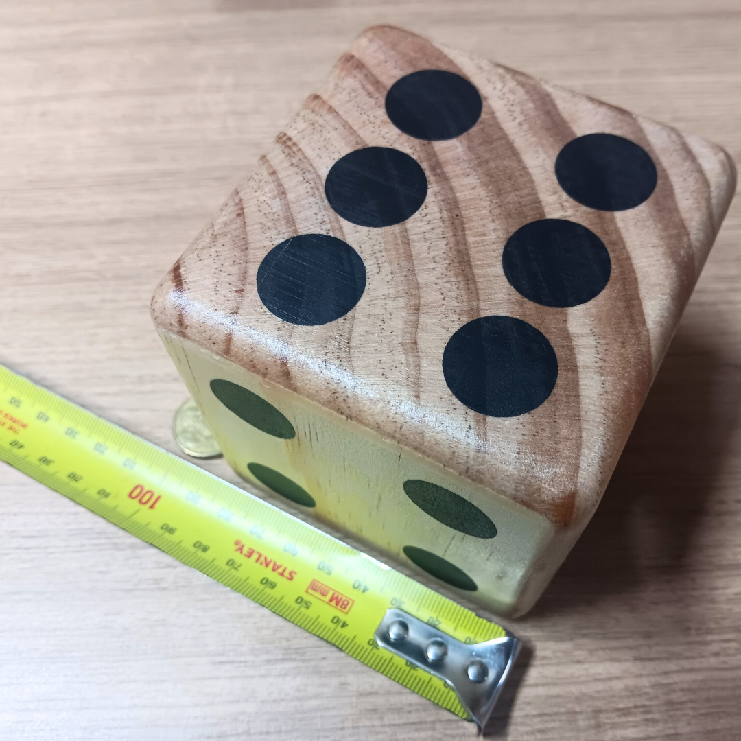 Giant Dice Oversized 9cm Wooden Dice Outdoor Childcare Toy